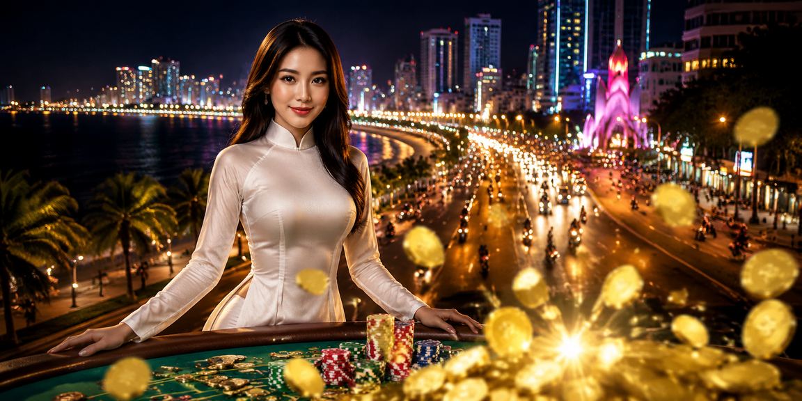 Cảnh casino tại Nha Trang – phong cách áo dài Việt Nam