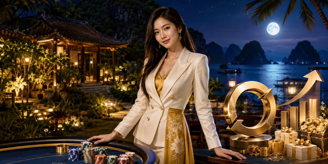 Người phụ nữ mặc áo dài đọc thông tin cashback và bonus tại Ninh Bình