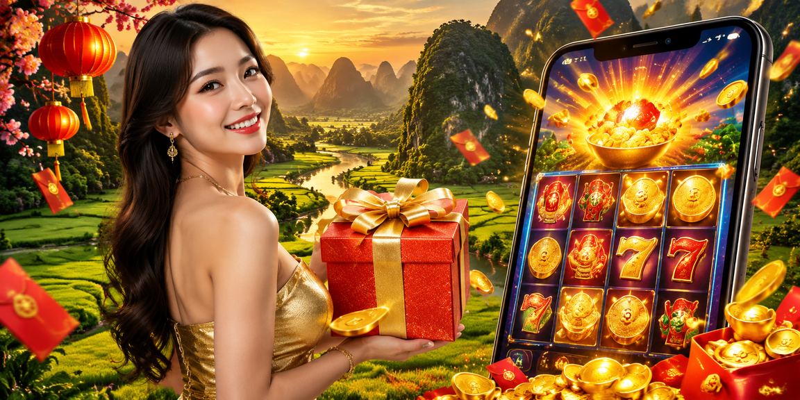 Người chơi slot game tại Ninh Bình với ánh đèn lồng truyền thống lung linh về đêm
