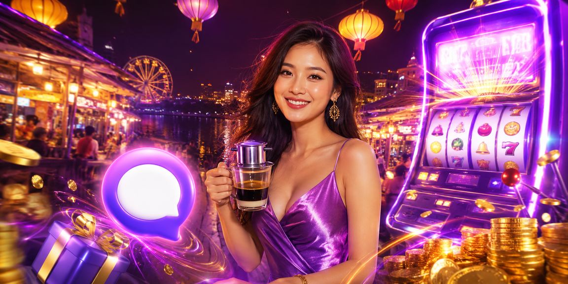 Người dùng chơi slot game và uống cà phê tại Phú Quốc trong không gian nghỉ dưỡng